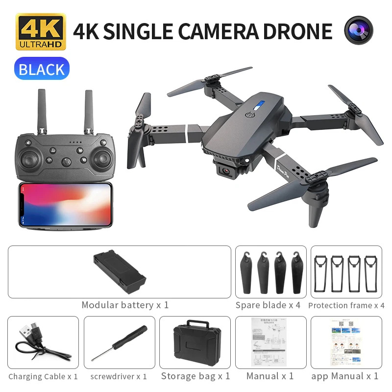 E88 Pro Akıllı Katlanabilir Dr - Drone Camera 4K incelemesi ve fiyatı