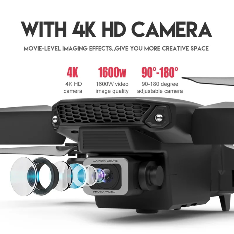 E88 Pro Akıllı Katlanabilir Dr - Drone Camera 4K incelemesi ve fiyatı